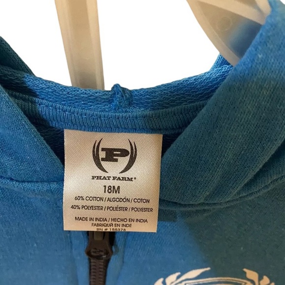 Phat Farm Boys Blue Hoodie Set 18 months - Picture 3 of 5